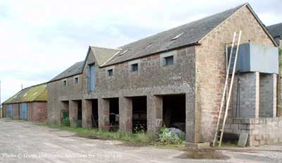 recent picture showing old Balskelly farm buildings