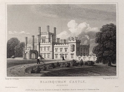 early print showing Blairquhan castle