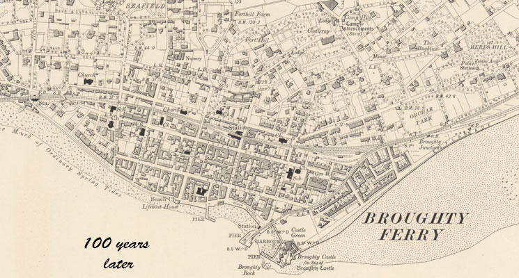 Broughty ferry map of 1894 showing improvements