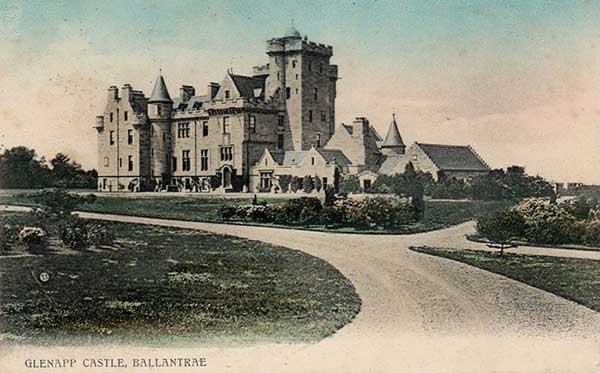 postcard view of glenapp castle