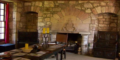 a picture inside the castle